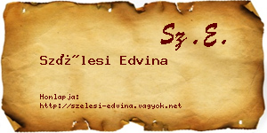 Szélesi Edvina névjegykártya